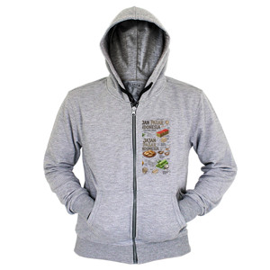 Hoodie Zipper Kaos Jajan Pasar Kuliner Tradisional Unik