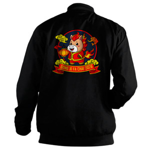 Jaket Bomber Cute Fire Horse Lunar New Year