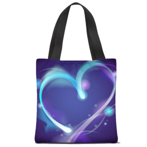 Tas Tote Fullprint Neon Heart Totebag fp VZ