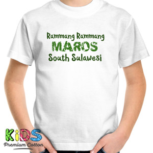 Kaos Kaos Makassar  RAMANG MAROS Cewek Putih