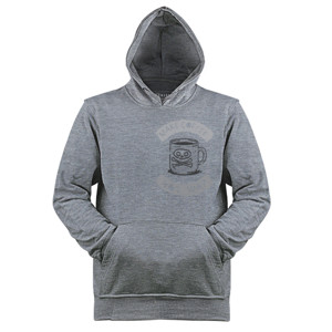 Jaket Hoodie MAKE COFFEE NOT WAR grey