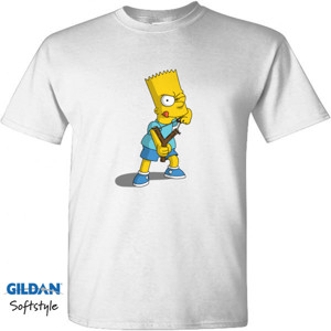Kaos Kaos Pria Bart Simpson Gildan 