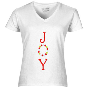 Kaos Joy - Kaos Wanita V-Neck by Co_mbro