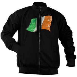 Jaket Bomber Ireland Grunge Flags