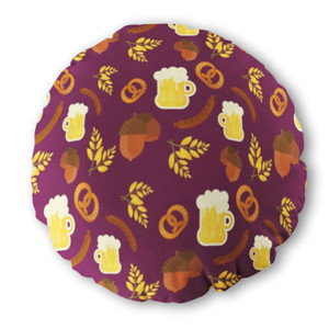 Bantal Bulat Bavarian Food Pattern Vector