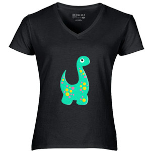 Kaos Dino - V-neck Wanita by Co_mbro