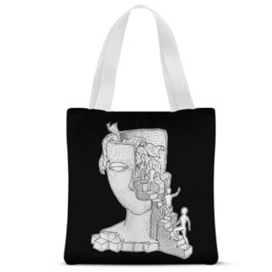 Tas Tote Fullprint temple of mind