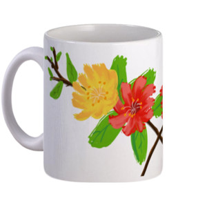 Mug Pintd flower