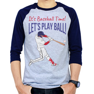 Kaos Raglan Authentic Baseball Re-Styler | Exclusive 2 Sided 