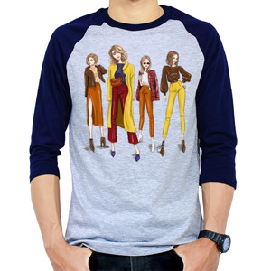 Kaos Raglan Kaos Beautiful Ladies - Kaos Wanita Cantik