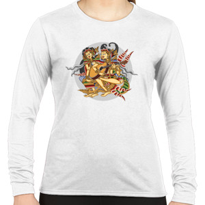 Kaos wayang melody 3 klasik putih