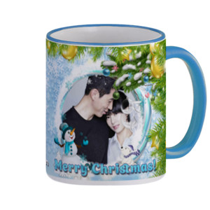 Mug Christmas Blue Snowman