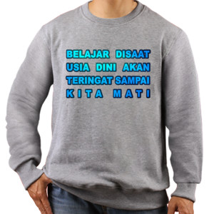 Jaket Sweater belajar saat usia dini