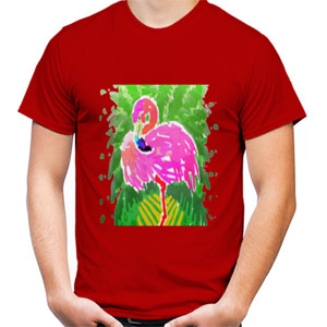 Kaos flamingo tropical