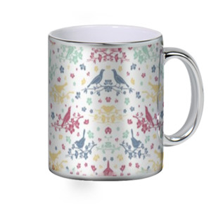 Mug Silver batik burung