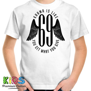 Kaos KARMA IS LIKE 69 black