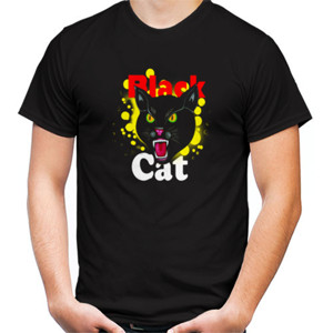 Kaos Black Cat Fireworks Retro