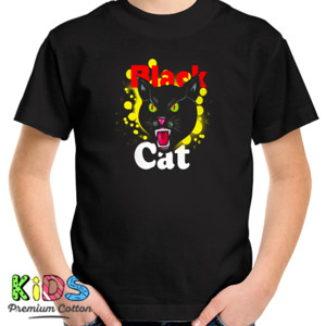 Kaos Black Cat Fireworks Retro