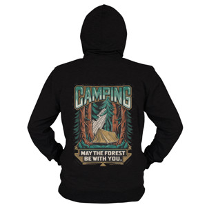 Hoodie Zipper Camping #1 - May The Forest Be With You