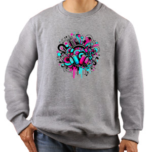 Jaket Sweater Premium - Seni Graffiti Musik #001