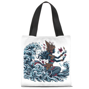 Tas Tote Fullprint Tote bag putri dan ombak