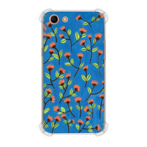 Casing HP Blue Flower Pattern