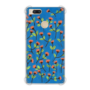 Casing HP Blue Flower Pattern