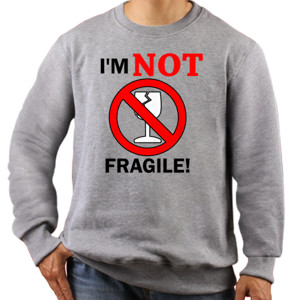Jaket Sweater I am not fragile pink