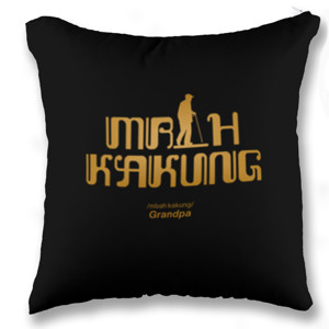 Bantal Javanese themed square sofa pillow “Mbah kakung”