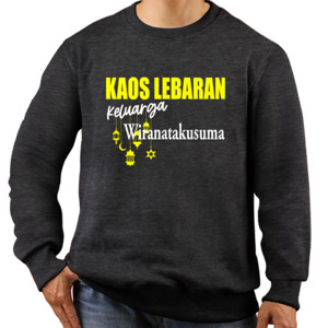 Jaket Sweater Kaos Lebaran Keluarga Customized