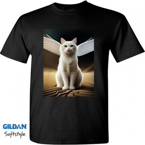 Kaos Kucing Putih Bersayap Lucu Menggemaskan Estetik