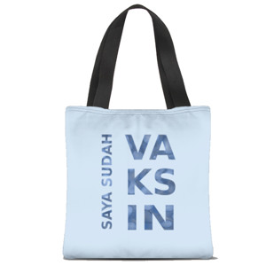 Tas Tote Fullprint Saya Sudah Vaksin