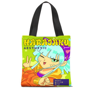Tas Tote Fullprint Ta Tote Cute Anime Harajaku