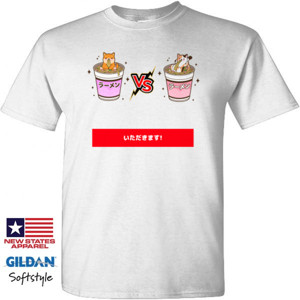 Kaos Kaos Tema Doodle Kawaii Mie Ramen Versus