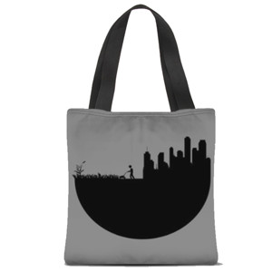 Tas Tote Fullprint Earth Grey