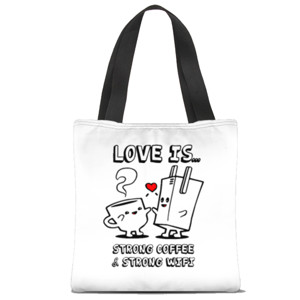 Tas Tote Fullprint Tas Coffee and Wifi