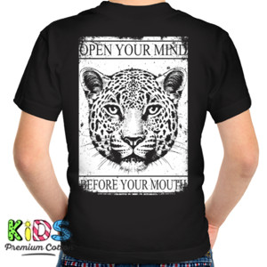 Kaos OPEN YOUR MIND BEFORE YOUR MOUTH