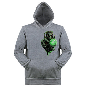 Jaket Hoodie Green Skull