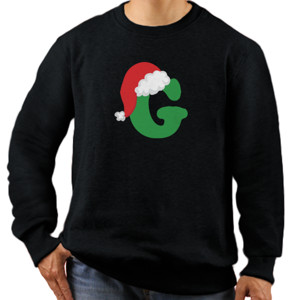 Jaket Sweater Christmas Letter G Alphabet Natal