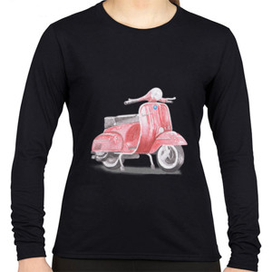 Kaos Vespa watercolour #4