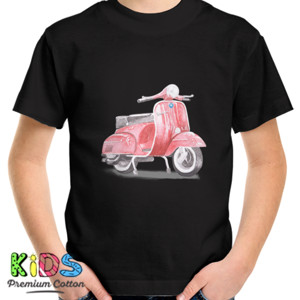 Kaos Vespa watercolour #4