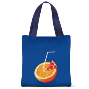 Tas Tote Fullprint Orange Pizza
