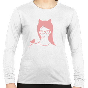 Kaos wanita kucing lucu