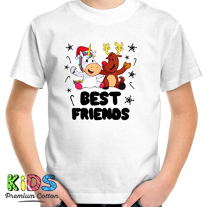 Kaos Best Friends Unicorn And Reindeer Christmas - 1