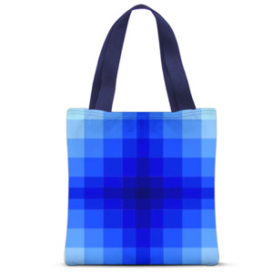 Tas Tote Fullprint Blue Pixel