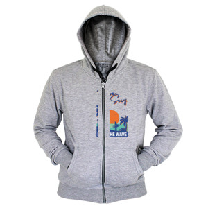 Hoodie Zipper Kaos Surfing - Ride The Wave (CLSRF09)