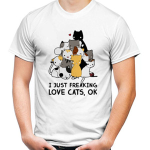 Kaos Official I Just Freaking Love Cats Ok - 1