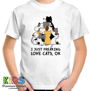 Kaos Official I Just Freaking Love Cats Ok - 1