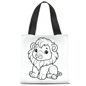 Tas Tote Fullprint Totebag coloring lion