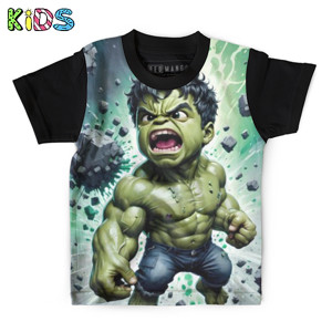 Kaos Anak Full-Print Avenger Kid Hulk